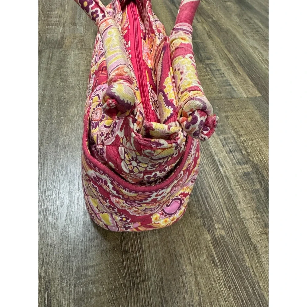 Vera Bradley Raspberry Paisley Little Betsy Tote Shoulder Fizz Gabby Handbag
